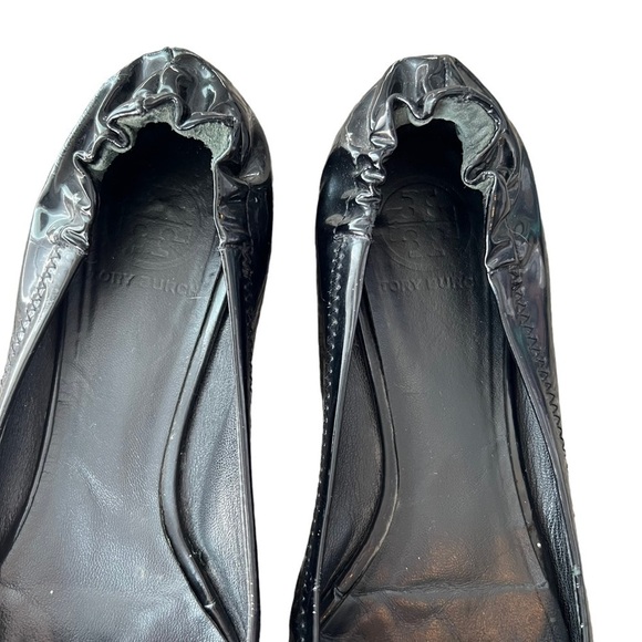Tory Burch - Reva Black Patent Leather Flats Sz 7 - Picture 3 of 15